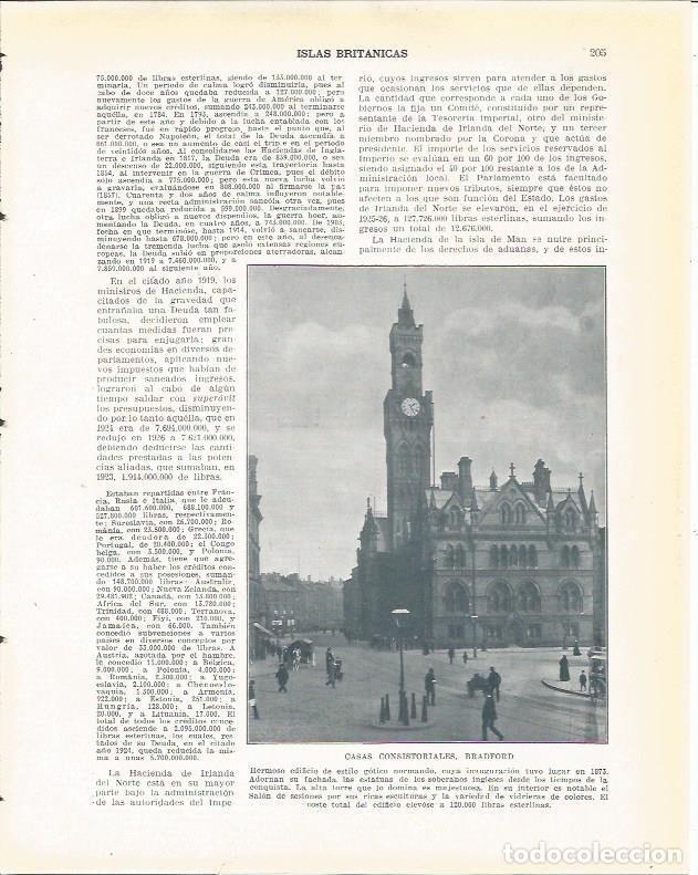 Sammelleidenschaft Andere Papierartikel: LAMINA 20929: Ayuntamiento de Bradford - Beltran y Rozpide
