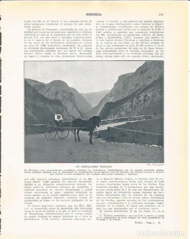 Sammelleidenschaft Andere Papierartikel: LAMINA 20951: Desfiladero en Noruega - Beltran y Rozpide