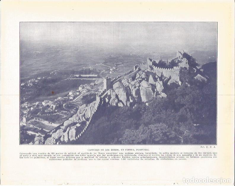 Outros artigos de papel: LAMINA 20876: Castillo de los Moros en Sintra, Portugal - Beltran y Rozpide