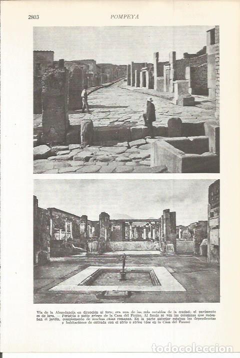 Otros art&iacute;culos de coleccionismo en papel: LAMINA 22545: Calles de Pompeya - VVAA
