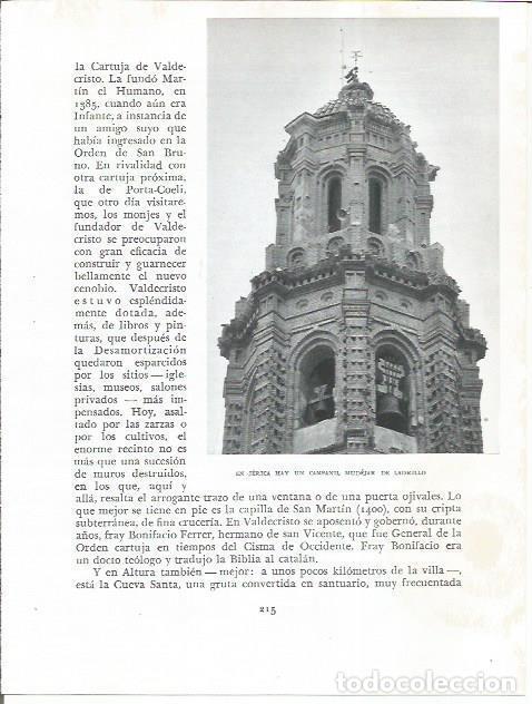 Otros art&iacute;culos de coleccionismo en papel: LAMINA 21867: Campanil mudejar de Jerica - Joan Fuster