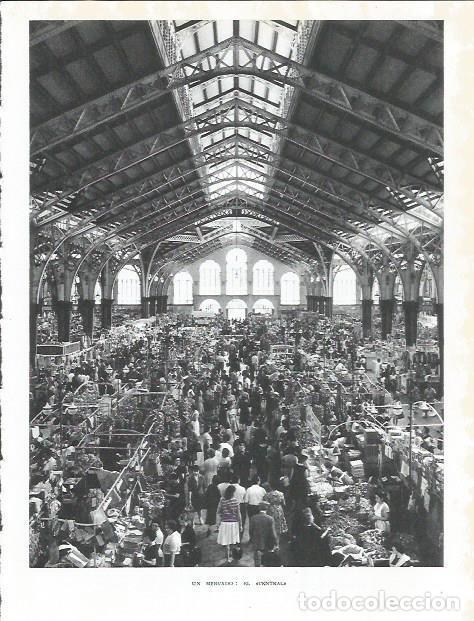 Otros art&iacute;culos de coleccionismo en papel: LAMINA 21841: Interior del Mercado Central de Valencia - Joan Fuster
