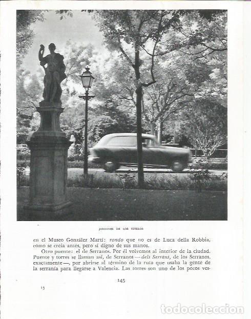 Otros art&iacute;culos de coleccionismo en papel: LAMINA 21834: Jardines de los Viveros de Valencia - Joan Fuster