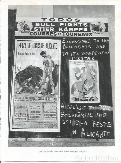 Altri oggetti di carta: LAMINA 21810: Cartel de toros de la plaza de Alicante - Joan Fuster