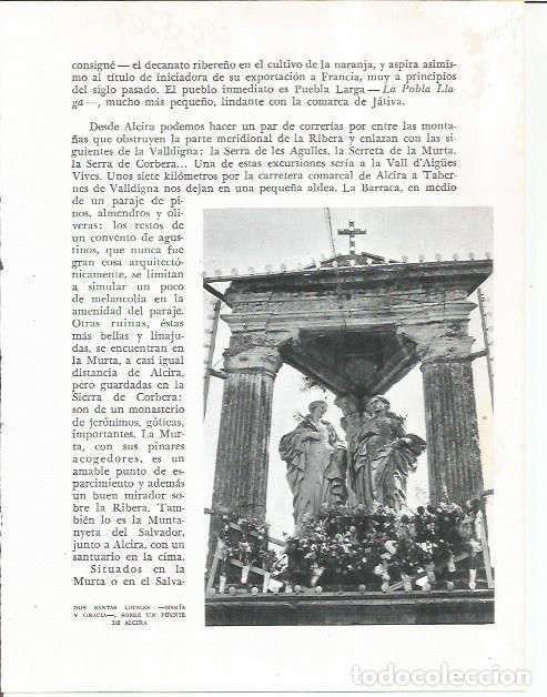 Altri oggetti di carta: LAMINA 21937: Santa Maria y Santa Gracia en Alcira - Joan Fuster