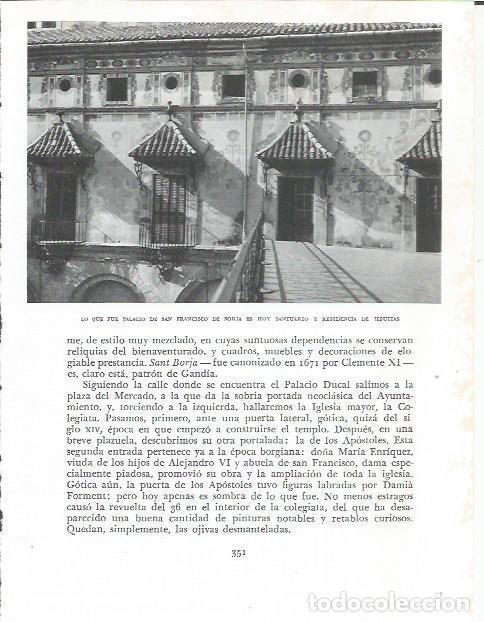 Otros art&iacute;culos de coleccionismo en papel: LAMINA 21930: Palacio de San Francisco de Borja - Joan Fuster