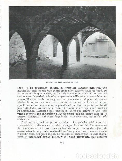 Otros art&iacute;culos de coleccionismo en papel: LAMINA 21897: Lonja del Ayuntamiento de Cati, Castellon - Joan Fuster