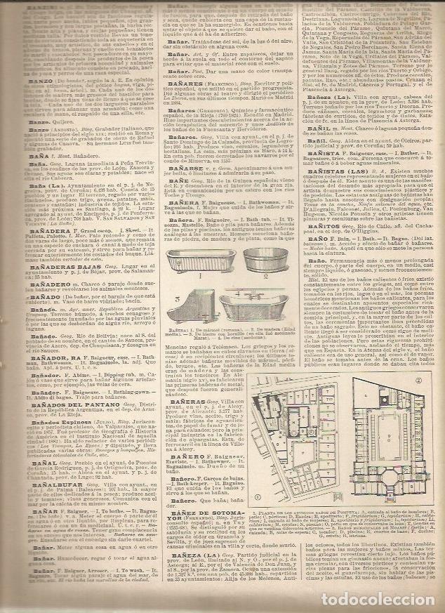 Otros art&iacute;culos de coleccionismo en papel: LAMINA 22989: Planta de los ba&ntilde;os de Pompeya - Varios