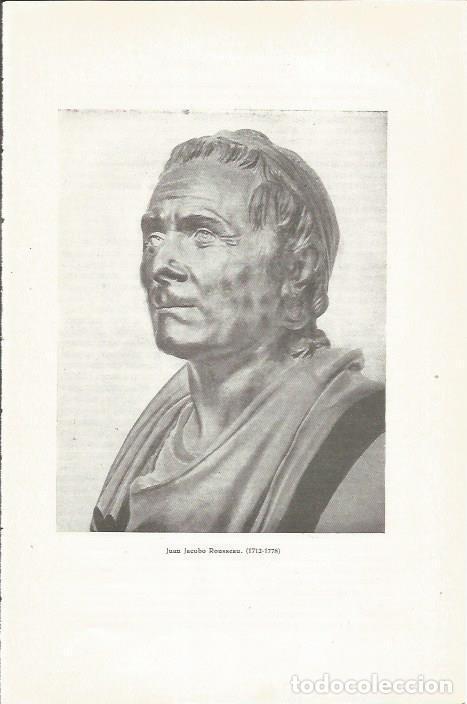 Otros art&iacute;culos de coleccionismo en papel: LAMINA 23771: Jean Jacob Rousseau - Jaime Vicens Vives