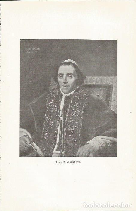 Altri oggetti di carta: LAMINA 23794: El papa Pio VII - Jaime Vicens Vives