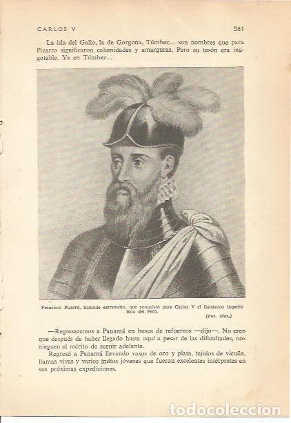 Sammelleidenschaft Andere Papierartikel: LAMINA 24291: Francisco Pizarro - Carmi&ntilde;a Verdejo