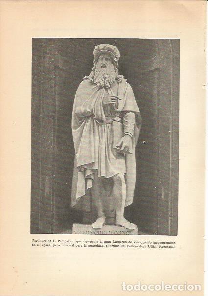 Otros art&iacute;culos de coleccionismo en papel: LAMINA 24215: Leonardo da Vinci, escultura de Pampaloni - Carmi&ntilde;a Verdejo