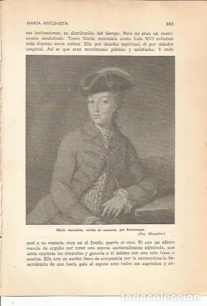 Otros art&iacute;culos de coleccionismo en papel: LAMINA 24225: Maria Antonieta vestida de amazona - Carmi&ntilde;a Verdejo