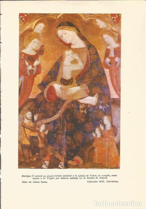 Altri oggetti di carta: LAMINA 24721: Enrique II y la Virgen, obra de Jaime Serra - Martin de Piquer