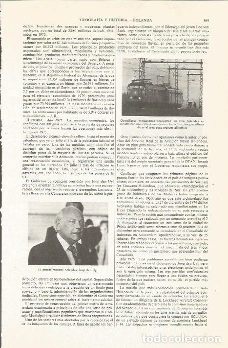 Otros art&iacute;culos de coleccionismo en papel: LAMINA ESPASA 36122: El primer ministro de Holanda, Joop den Uyl - Varios