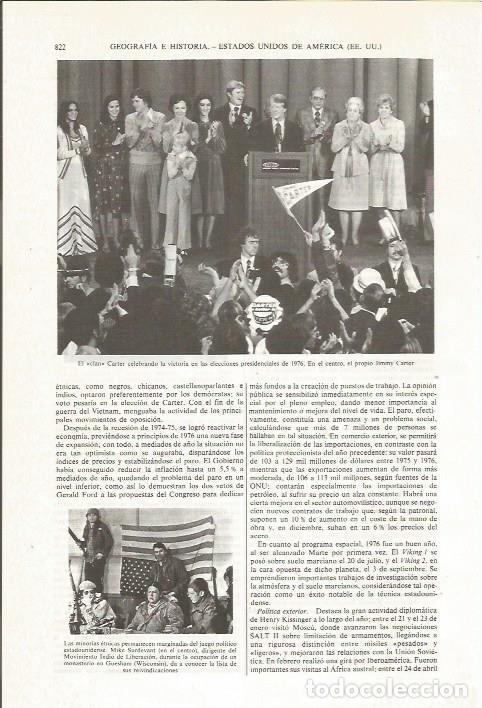 Otros art&iacute;culos de coleccionismo en papel: LAMINA ESPASA 36106: La familia Carter en las elecciones de 1976 - Varios