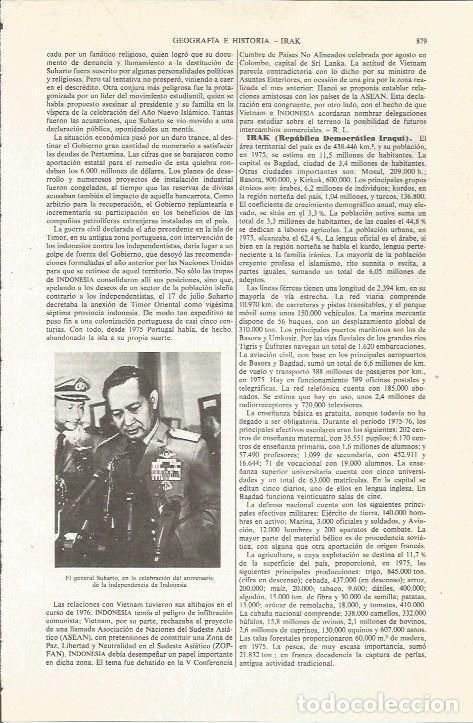 Otros art&iacute;culos de coleccionismo en papel: LAMINA ESPASA 36125: El general Suharto de Indonesia - Varios