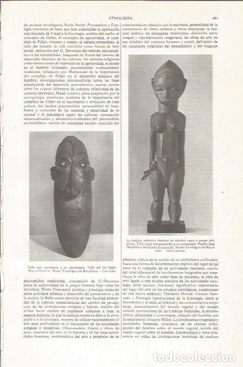 Otros art&iacute;culos de coleccionismo en papel: LAMINA ESPASA 36032: Talla del Valle del rio Sepik, Nueva Guinea - Varios