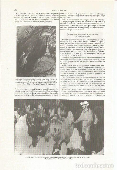 Otros art&iacute;culos de coleccionismo en papel: LAMINA ESPASA 36027: Caverna de Holloch en Suiza - Varios
