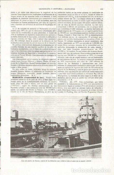 Otros art&iacute;culos de coleccionismo en papel: LAMINA ESPASA 36065: Puerto de Nassau - Varios