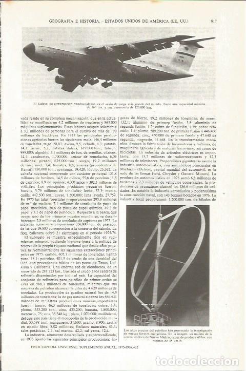 Otros art&iacute;culos de coleccionismo en papel: LAMINA ESPASA 36104: Avion Galaxy - Varios