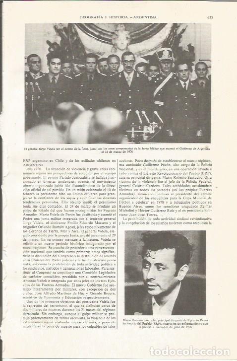 Otros art&iacute;culos de coleccionismo en papel: LAMINA ESPASA 36063: El general Jorge Varela y Mario Roberto Santucho - Varios