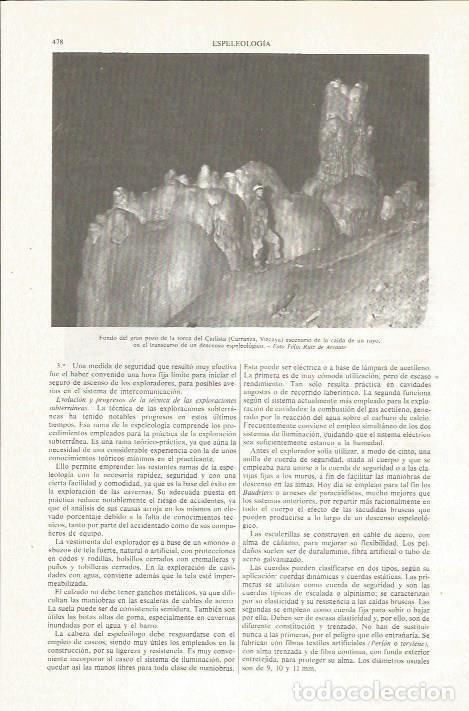 Otros art&iacute;culos de coleccionismo en papel: LAMINA ESPASA 36028: Gran pozo de la torca del Carlista en Carranza, Vizcaya - Varios