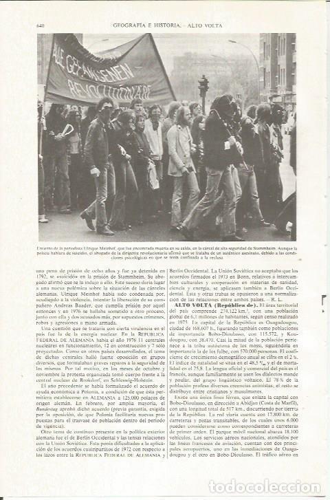 Otros art&iacute;culos de coleccionismo en papel: LAMINA ESPASA 36056: Entierro de la periodista Ulrique Meinhof - Varios
