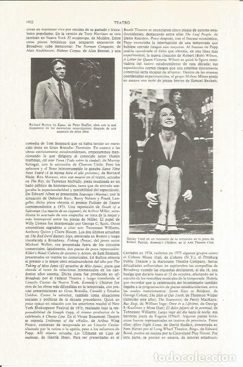 Otros art&iacute;culos de coleccionismo en papel: LAMINA ESPASA 36240: Richard Burton y Shirley Field - Varios