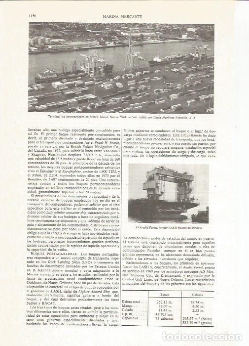 Otros art&iacute;culos de coleccionismo en papel: LAMINA ESPASA 36191: Terminal de contenedores del puerto de Nueva York - Varios