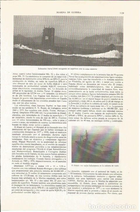 Otros art&iacute;culos de coleccionismo en papel: LAMINA ESPASA 36185: Submarino Narval - Varios