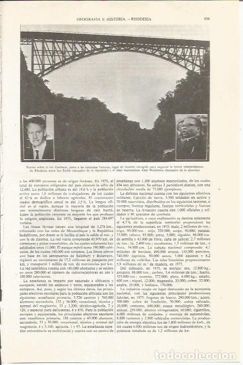 Otros art&iacute;culos de coleccionismo en papel: LAMINA ESPASA 36151: Puente sobre el rio Zambeze - Varios