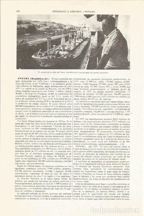 Otros art&iacute;culos de coleccionismo en papel: LAMINA ESPASA 36145: Canal de Panama - Varios