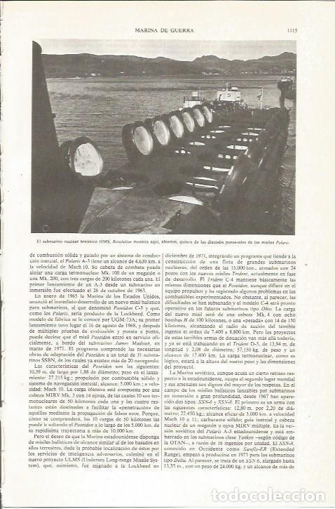 Otros art&iacute;culos de coleccionismo en papel: LAMINA ESPASA 36175: El submarino nuclear britanico HMS - Varios