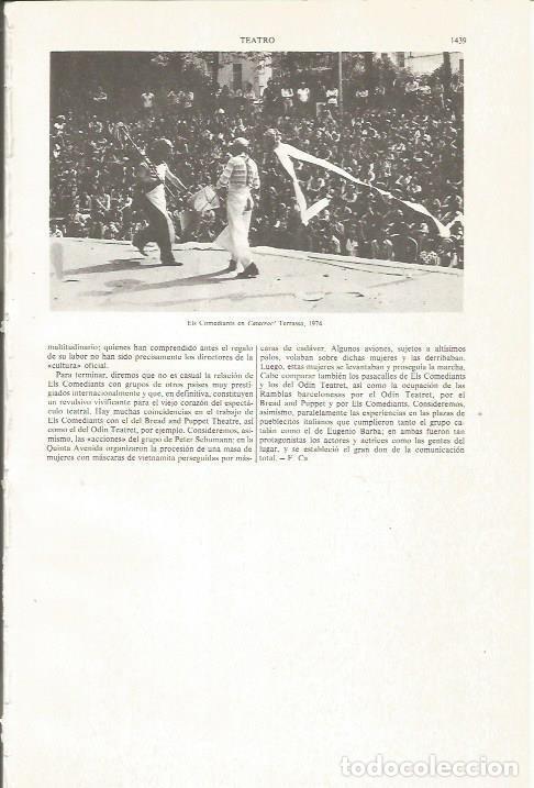 Otros art&iacute;culos de coleccionismo en papel: LAMINA ESPASA 36243: Els Comediants en Catacroc!, funcion en Terrassa en 1974 - Varios