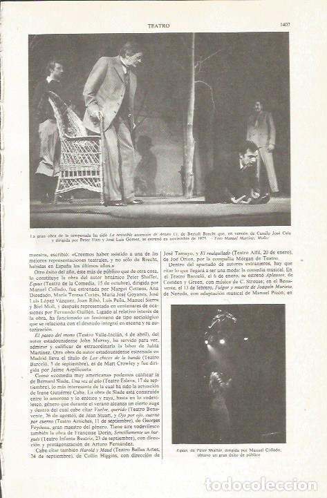 Otros art&iacute;culos de coleccionismo en papel: LAMINA ESPASA 36238: Escena de la obra La resistible ascension de Arturo Ui - Varios