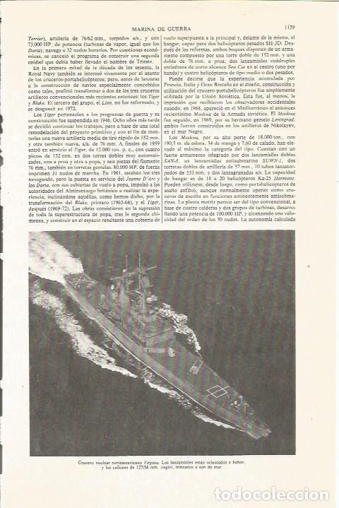 Otros art&iacute;culos de coleccionismo en papel: LAMINA ESPASA 36181: Crucero nuclear norteamericano Virginia - Varios