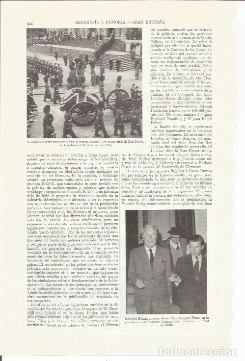 Otros art&iacute;culos de coleccionismo en papel: LAMINA ESPASA 35855: Funeral de Winston Churchill en 1965 - Varios