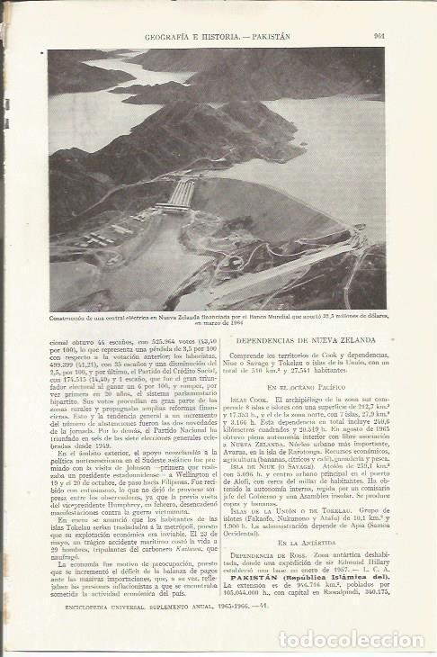 Otros art&iacute;culos de coleccionismo en papel: LAMINA ESPASA 35883: Construccion de una central electrica en Nueva Zelanda - Varios