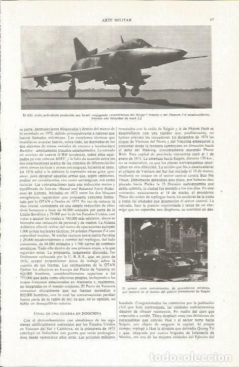 Otros art&iacute;culos de coleccionismo en papel: LAMINA ESPASA 35971: El avion de Israel Kfir - Varios
