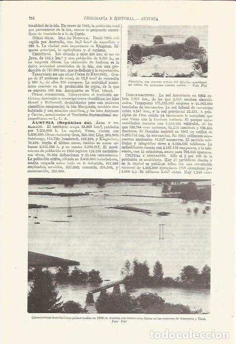 Otros art&iacute;culos de coleccionismo en papel: LAMINA ESPASA 35793: Inundaciones de 1965 en Austria - Varios