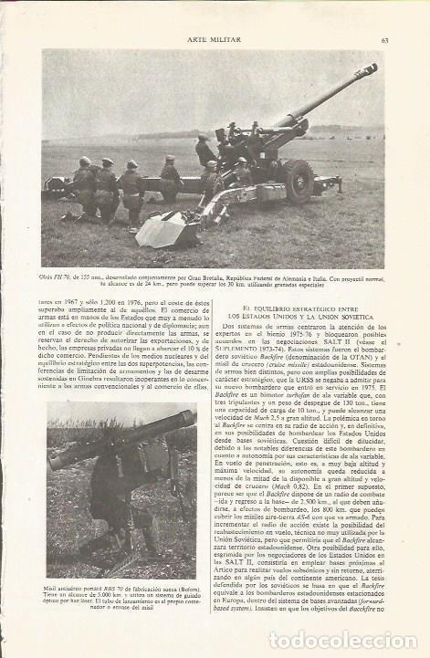 Otros art&iacute;culos de coleccionismo en papel: LAMINA ESPASA 35969: Obus FH-70 y misil portatil RBS 70 - Varios