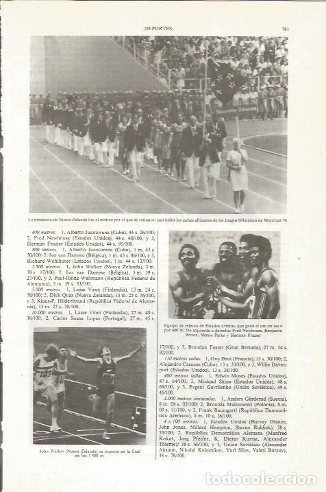 Otros art&iacute;culos de coleccionismo en papel: LAMINA ESPASA 36001: Desfile del equipo de Nueva Zxelanda en los Juegos Olimpicos de Montreal 76 - V