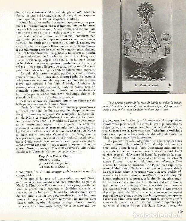 Otros art&iacute;culos de coleccionismo en papel: LAMINA 4392-81: La Virgen de Nuria - Josep Pla