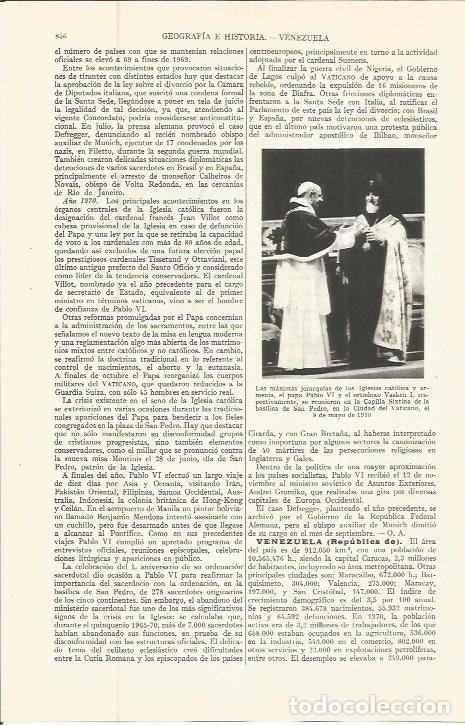 Otros art&iacute;culos de coleccionismo en papel: LAMINA ESPASA 36604: El papa Pablo Vi y el ortodoxo Vasken I - Varios