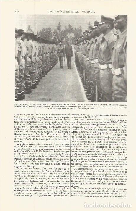 Otros art&iacute;culos de coleccionismo en papel: LAMINA ESPASA 36599: VI Aniversario de la revolucion de Zanzibar - Varios
