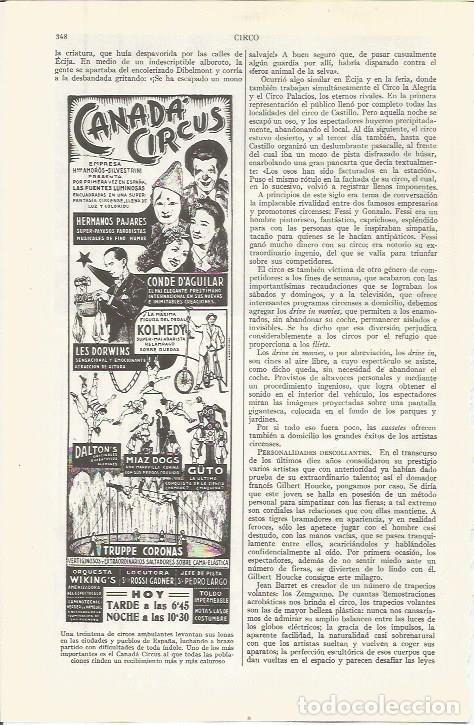Otros art&iacute;culos de coleccionismo en papel: LAMINA ESPASA 36515: Cartel del Canada Circus - Varios