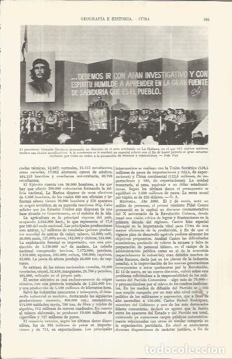 Otros art&iacute;culos de coleccionismo en papel: LAMINA ESPASA 36543: El presidente de Cuba, Oswaldo Dorticos - Varios