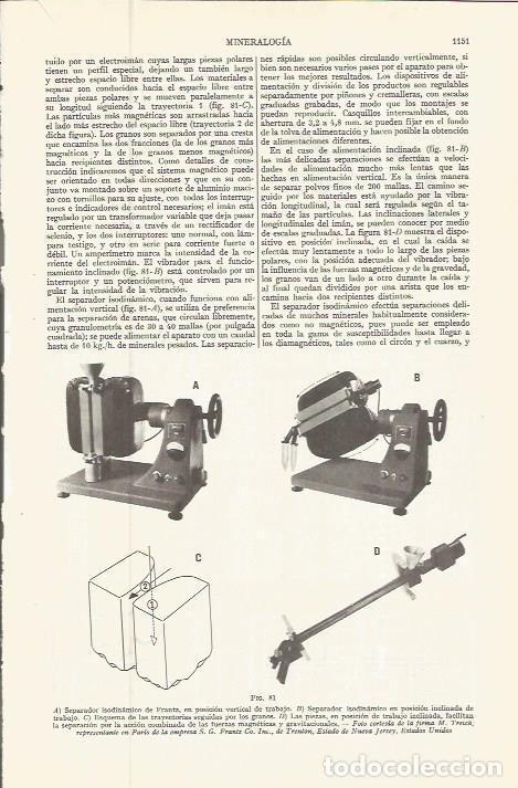 Otros art&iacute;culos de coleccionismo en papel: LAMINA ESPASA 36620: Utensilios para mineralogia - Varios
