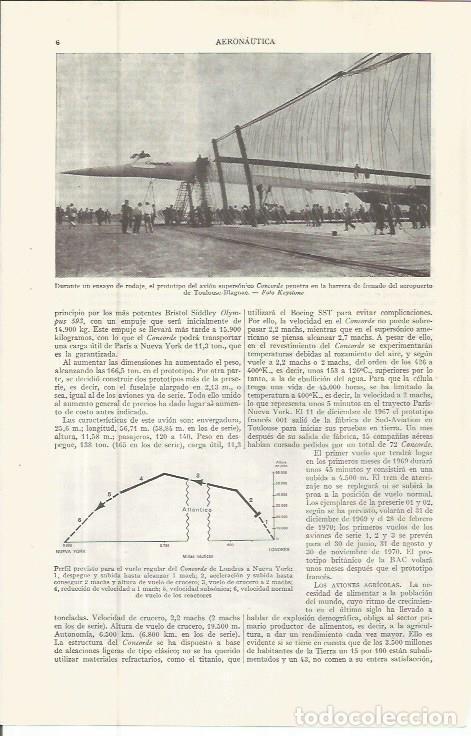 Otros art&iacute;culos de coleccionismo en papel: LAMINA ESPASA 36685: Prototipo del avion Concorde - Varios